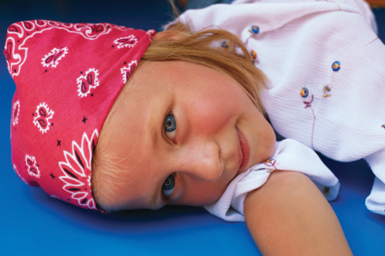 Girl laying on the floor.