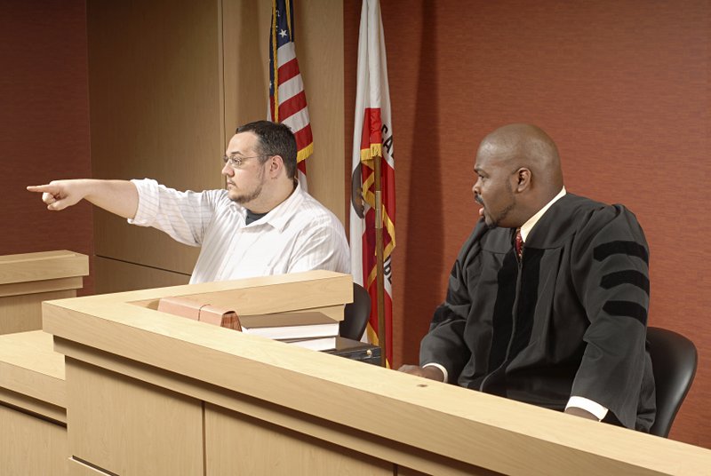 Witness in a DUI car accident case at trial.
