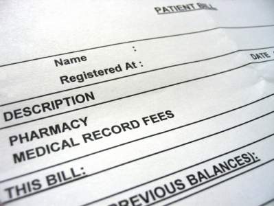 Patient Bill with Pharmacy Charges and previous balance. 