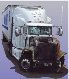 Three-dimensional scan of the Walmart 18 wheeler truck involved in the crash with Tracey Morgan.