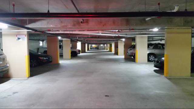 Inside Condo parking garage