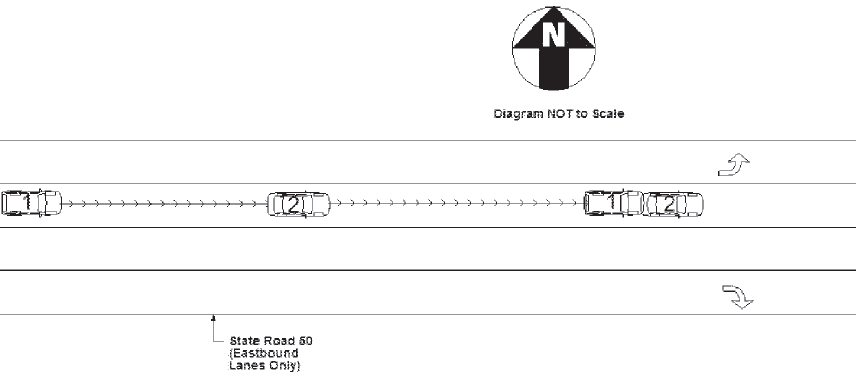 Diagram from the Florida crash report. rear end wreck. 