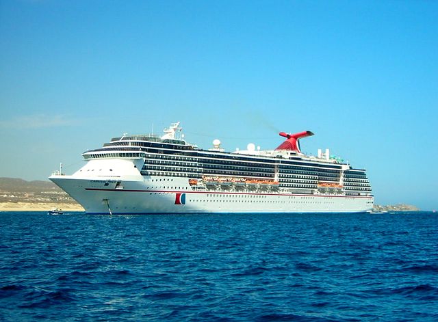 Carnival Pride cruise ship in the water 