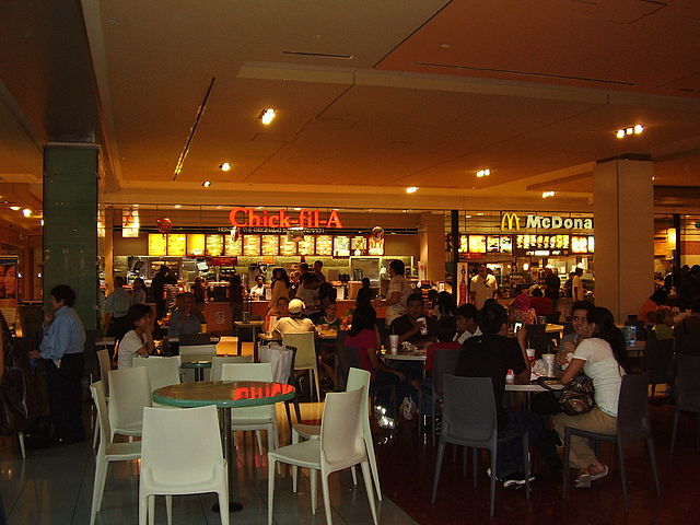 Chik-fil-A in a shopping mall.