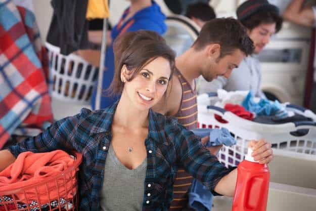 Woman In Laundromat