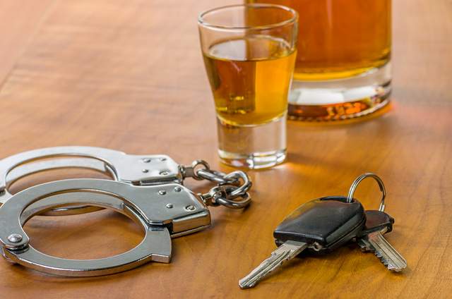 Alcohol, keys and handcuffs