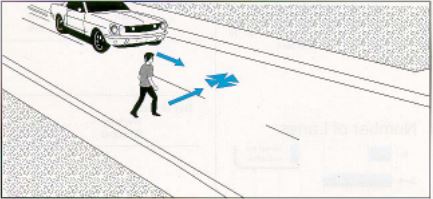 Midblock pedestrian accidentt