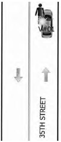 pedestrian hit by car diagram