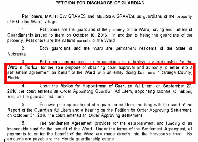 petition for discharge of guardians - settlement