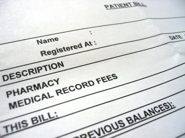 Patient Bill: Pharmacy, Medical Record Fees, Previous Balances, Date
