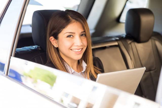 passenger in car