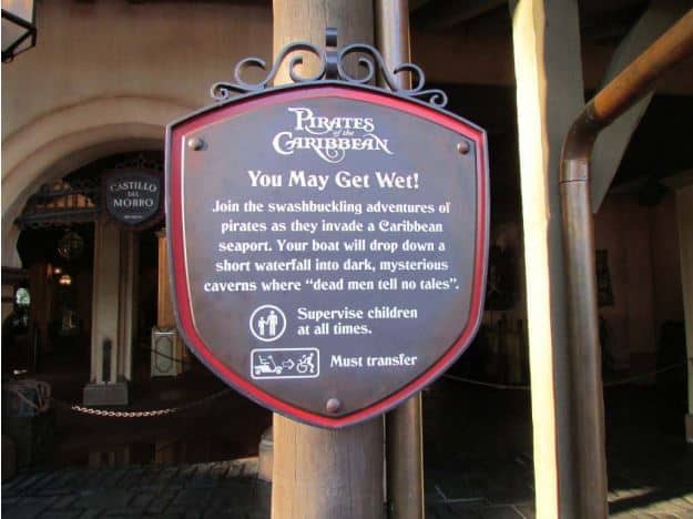 Pirates of Caribbean warning sign