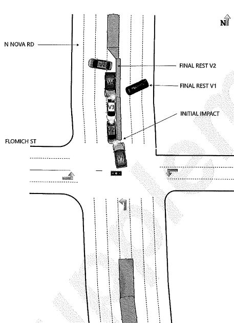 head on crash diagram