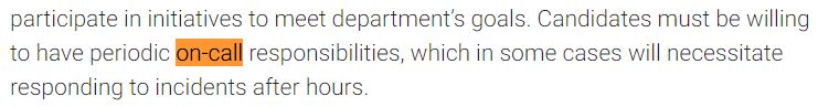 on-call responsibilities responding to incidents after hours
