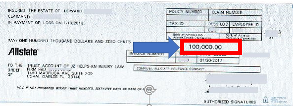 Allstate settlement check