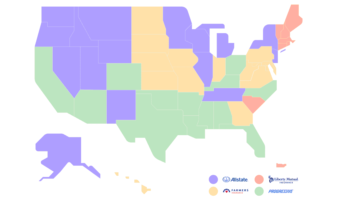 Uber insurance company by state starting March 1, 2020 (Progressive, Allstate, Farmers, Liberty Mutual