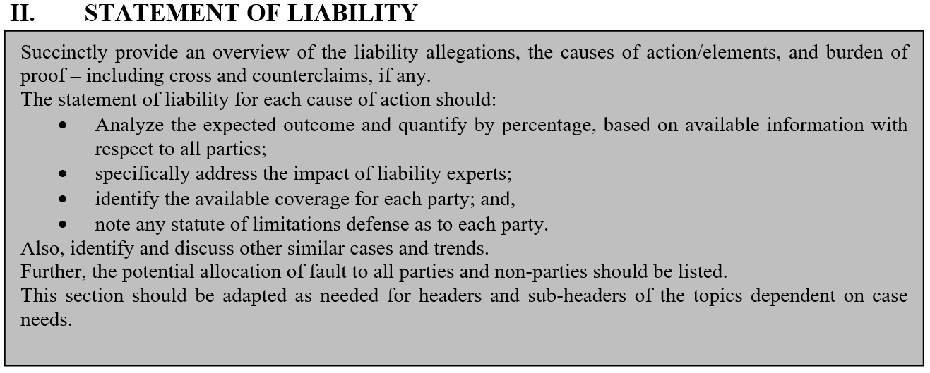 Hartford Insurance Company statement of liability 