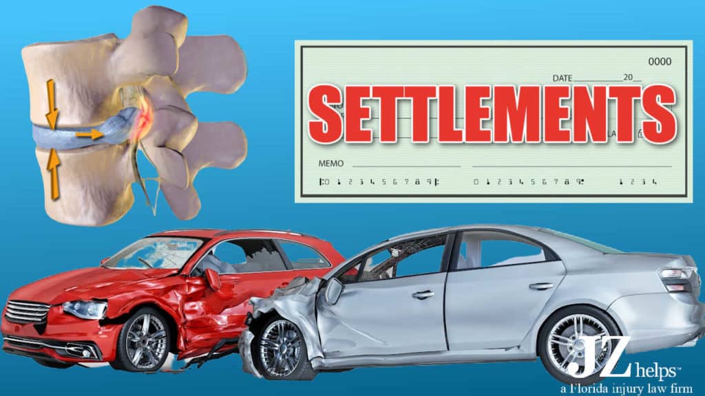 herniated disc settlements and claims (car accidents)