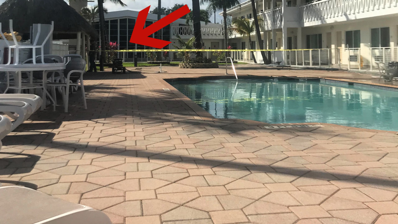 general area where hotel guest tripped and fell