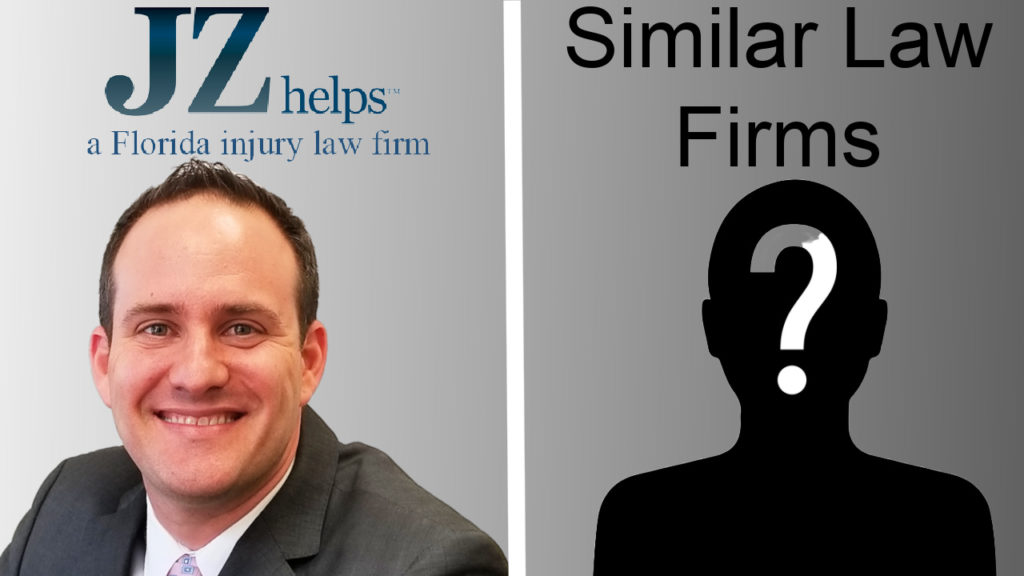 JZ HELPS (a Florida injury law firm) attorney Justin Ziegler vs Similar Law Firms