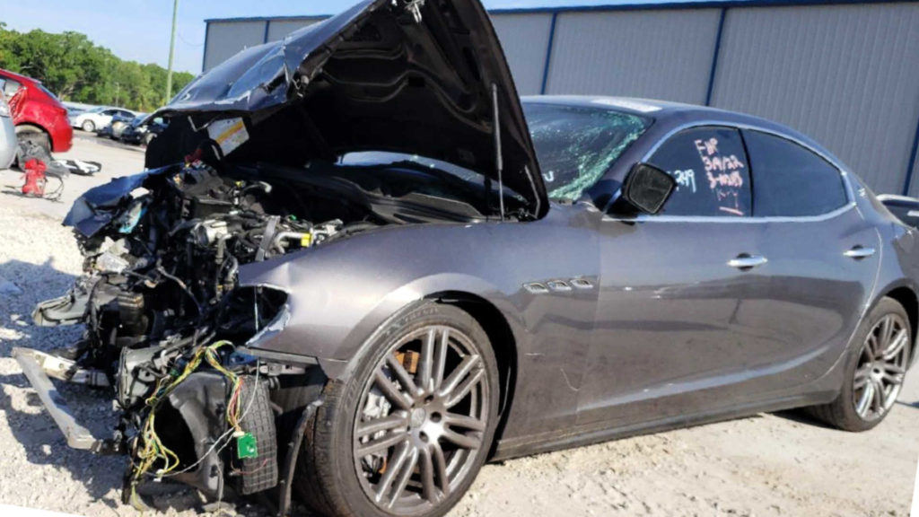 damage to front driver side and front of car